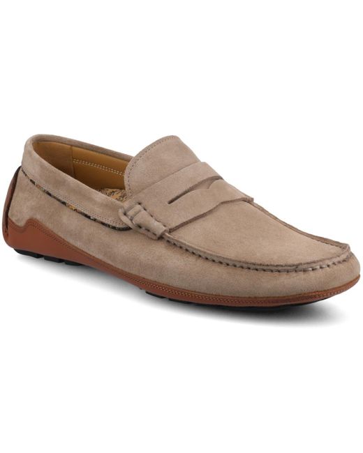 Taft Brown Luke Driver Moc Loafers for men