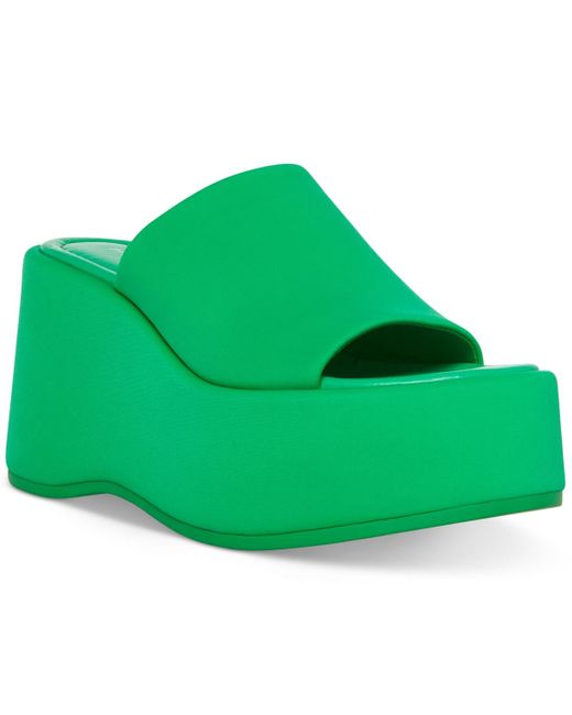 Madden Girl Nico Platform Wedge Sandals in Green Lyst