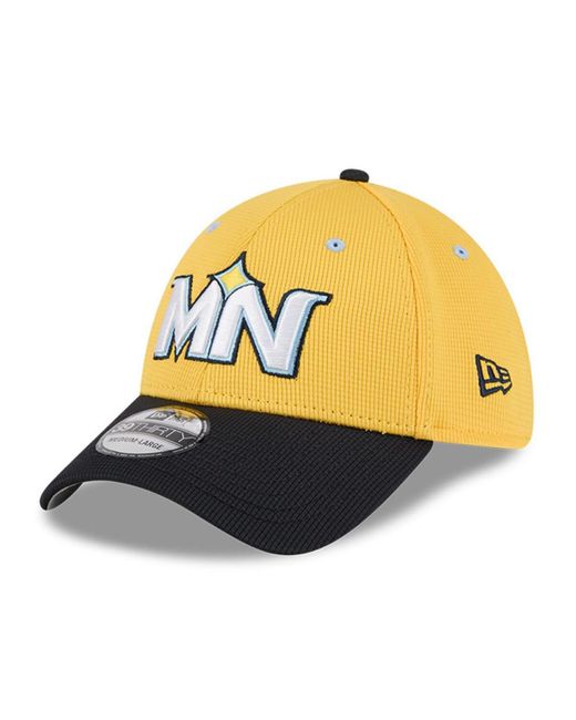 KTZ Yellow/black Minnesota Twins City Connect Batting Practice 39thirty Flex Hat for men