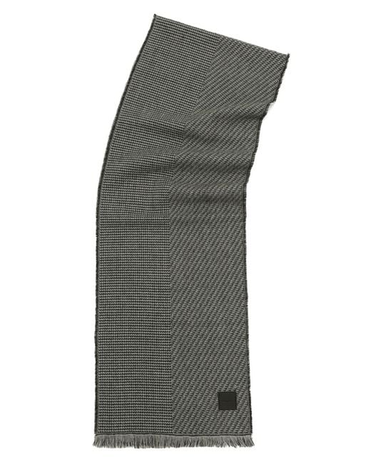 Calvin Klein Black Mixed Pattern Yarn Dye Scarf for men