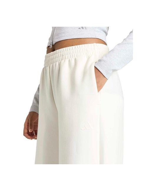 Adidas White Future Lounge Drawstring Pants
