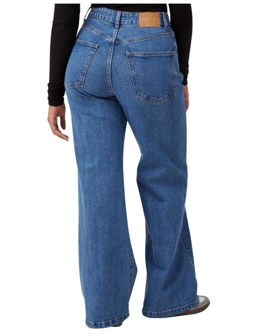 Cotton On Blue Curvy Stretch Wide Jean