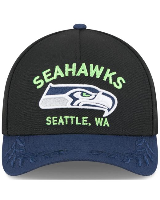 KTZ Green Black/ College Navy Seattle Seahawks 2025 Nfl Draft 9forty A-frame M-crown Adjustable Hat for men