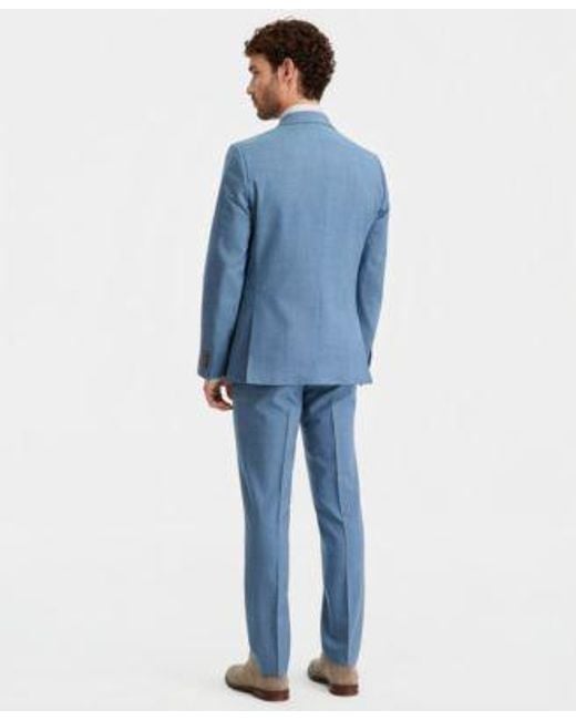 Ted Baker Blue Ted By Modern Fit Wool Blend Solid Suit Separates for men