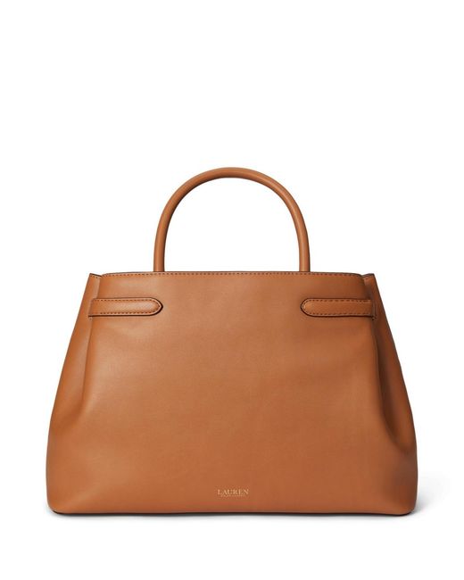 Ralph Lauren Brown Leather Blaike Satchel Bag