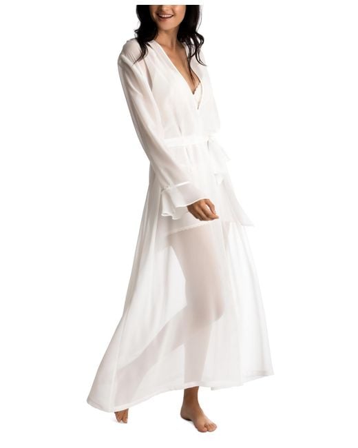 Linea Donatella White Chiffon Keepsake Wrap Robe