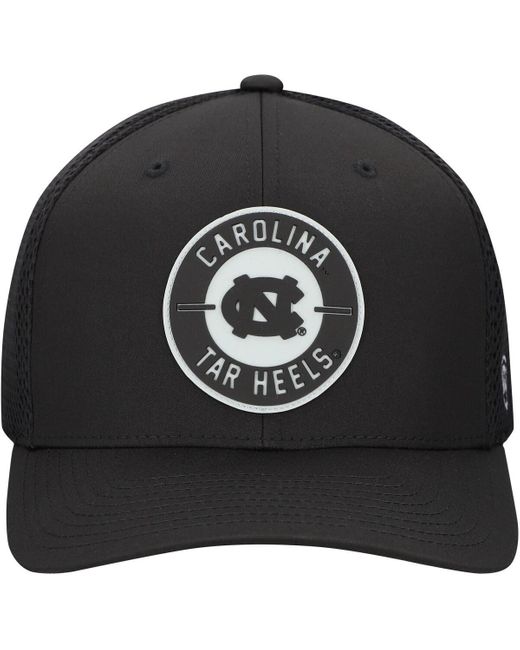 Top Of The World Black North Carolina Tar Heels Abbot Patch Stretch Fit Hat for men