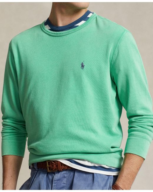 Polo Ralph Lauren Green Cotton French Terry Sweatshirt for men