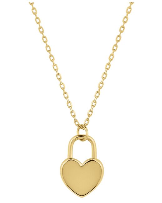 Giani Bernini Metallic Polished Heart Padlock Pendant Necklace
