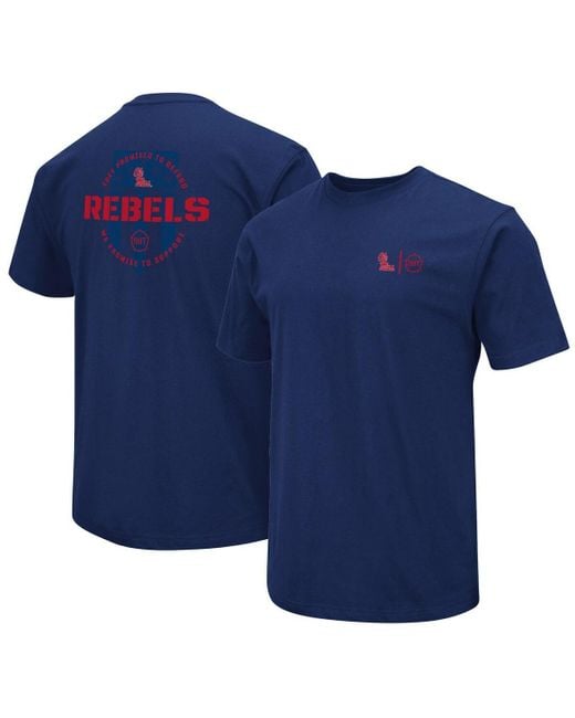 Colosseum Athletics Blue Ole Miss Rebels Oht Military-inspired Appreciation T-shirt for men