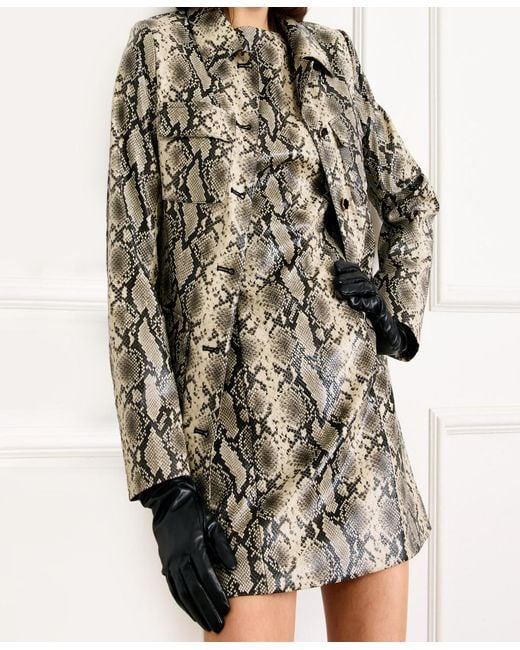 Line & Dot Metallic Print Side Pocket Jacket