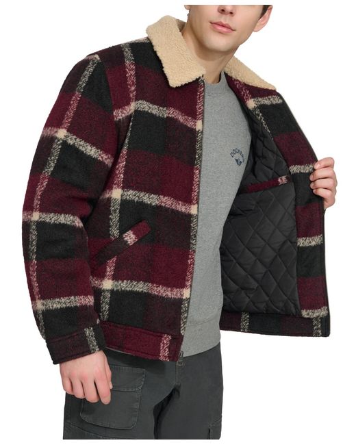 Levi's Brown Plaid Full-zip Depot Jacket for men