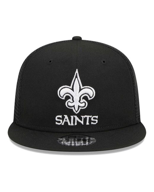 Lids New Orleans Saints New Era Team Stripe Trucker 9FORTY