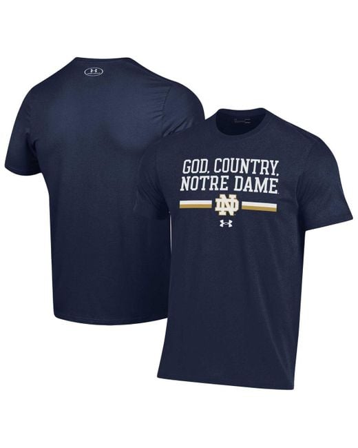 Notre dame under online armour t shirt