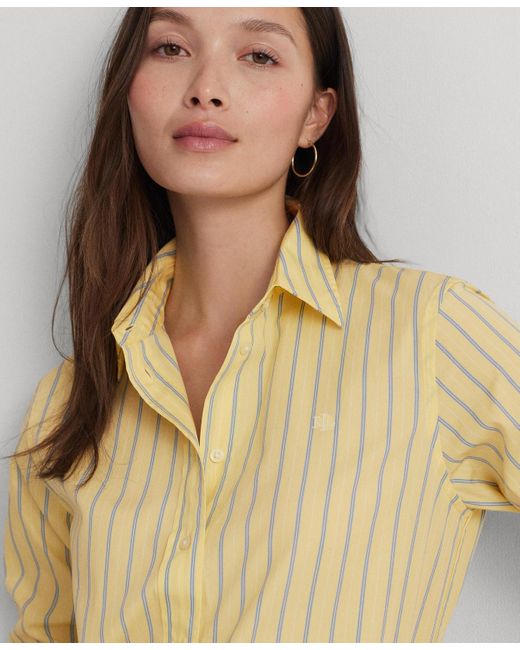 Lauren by Ralph Lauren Natural Cotton Striped Shirt