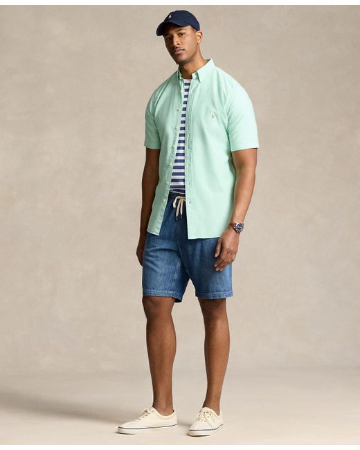 Polo Ralph Lauren Blue Big & Tall Cotton Short-sleeve Oxford Shirt for men