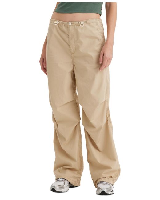 Levi's Natural Solid Drawstring-waist Cotton Parachute Pants