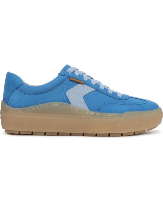 Dr. Scholls Blue Time Off Win Lace Up Platform Sneakers