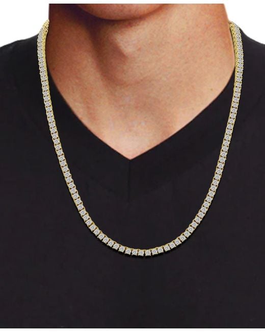 Macy's Metallic Diamond Necklace (3 Ct. T.w. for men