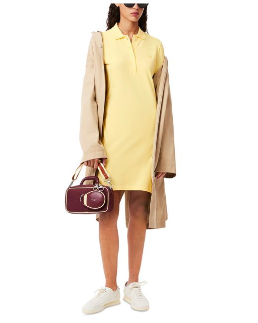 Lacoste Usa Natural Collared Slim-fit T-shirt Dress