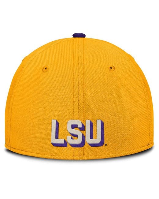 Nike Yellow Lsu Tigers Legacy Rise Performance Flex Hat for men