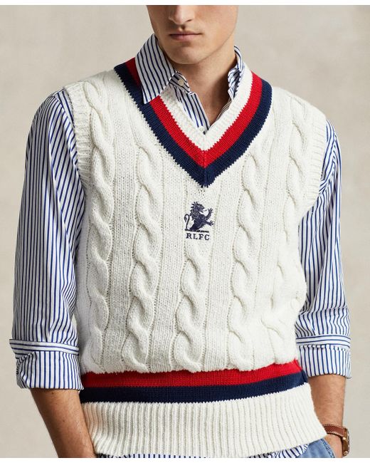 Polo Ralph Lauren Gray Cotton Cricket Sweater Vest for men