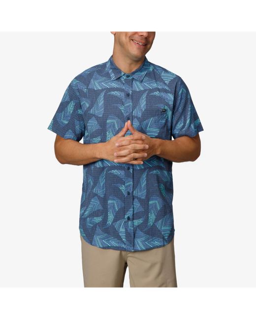 Reef Blue Bersin Short Sleeve Woven Shirt for men