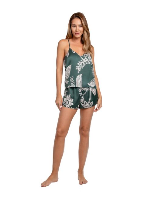 MIDNIGHT BAKERY Blue Elowyn Printed Cami Tap Set
