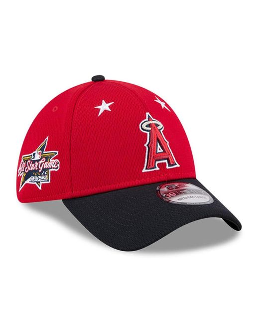 KTZ Red/navy Los Angeles Angels 2025 Mlb All-star Game 39thirty Flex Hat for men