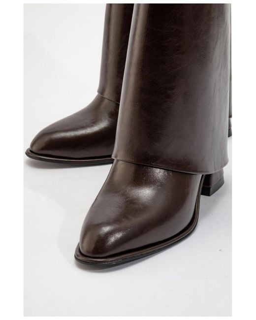 Prologue Shoes Brown Ellas Chunky Heel Boot