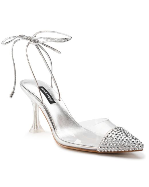 Nine West Haina Ankle Wrap Pumps in Metallic Lyst