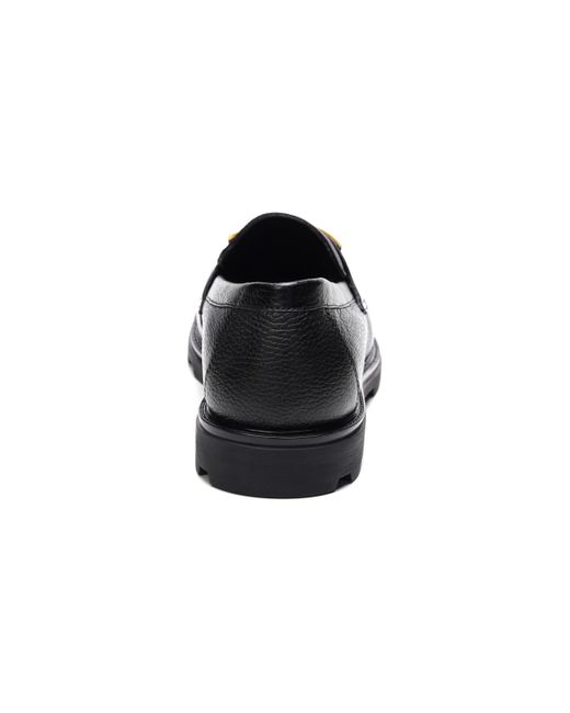 A. Veer Black Chris Leather Loafers for men