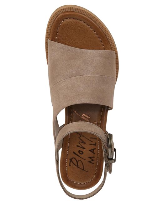 Blowfish Brown Ardice Strappy Low Wedge Sandals