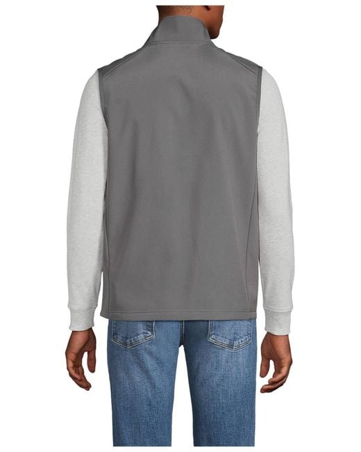 Lands' End Gray Soft Shell Vest for men