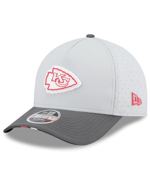 KTZ Gray/graphite Kansas City Chiefs 2025 Nfl Training Camp A-frame 9forty Adjustable Hat for men