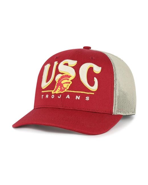 '47 Red Usc Trojans Arid Adjustable Trucker Hat for men
