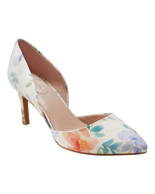 Bandolino White Grenow D'orsay Pointed Toe Pumps
