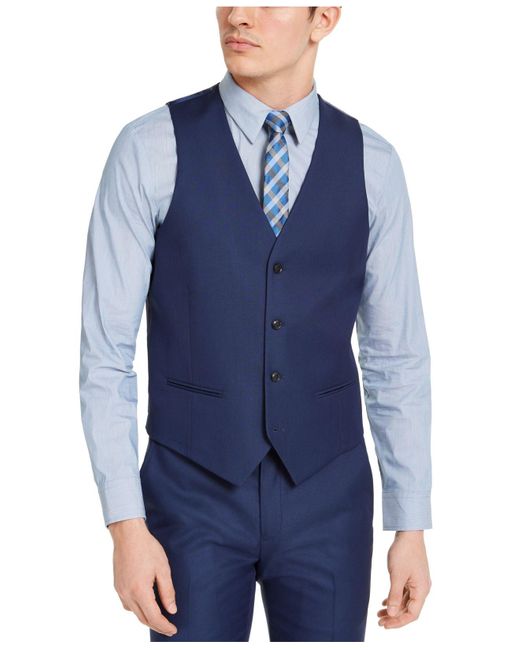 Alfani Synthetic Slim-fit Stretch Solid Suit Vest, Created For Macy's ...
