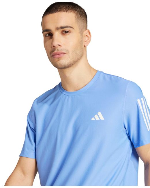 Adidas Blue Own The Run Short Sleeve T-shirt for men