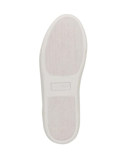 Tommy Hilfiger White Baffie Low Top Fashion Court Sneakers for men