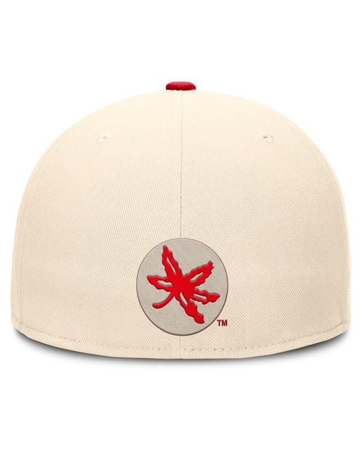 Nike Pink Ohio State Buckeyes Primetime True Performance Fitted Hat for men