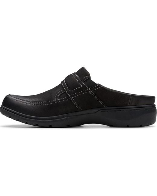 Clarks Black Carleigh Viola Round Toe Mules