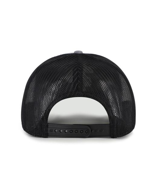 '47 Gray Heather Charcoal New England Patriots Carbon Rope Trucker Adjustable Hat