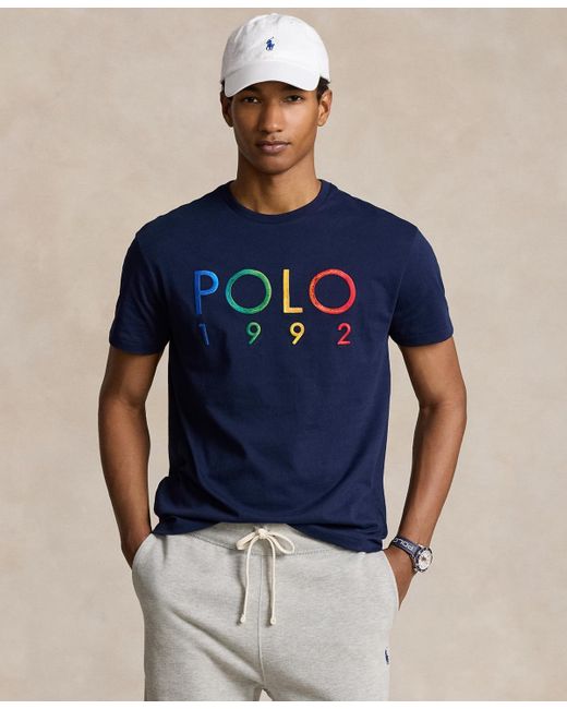 Polo Ralph Lauren Blue Cotton Logo Jersey T-shirt for men