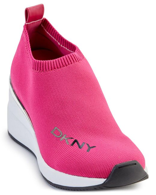 DKNY Pink Parks Slip-on Wedge Sneakers