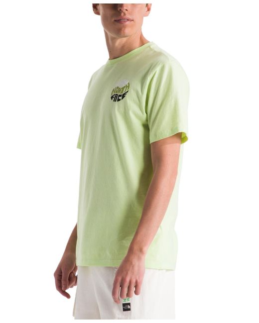 The North Face Green Short-sleeve Logo Graphic T-shirt for men