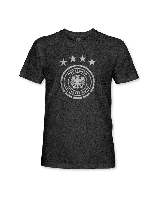 1863fc Black Germany National Team Mono Badge Vintage Tri-blend T-shirt for men