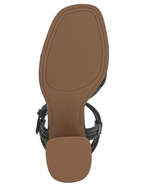 Lucky Brand Metallic Jolenne Adjustable Strap Block-heel Sandals
