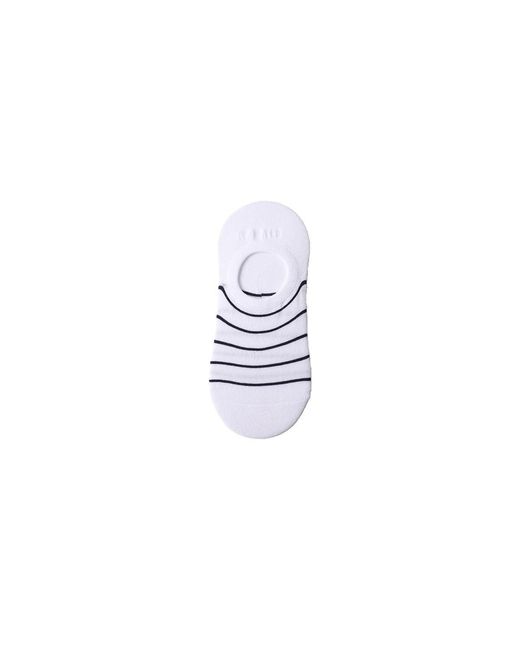 Lands' End White 3-pack Cotton Patterned Sneaker Liners