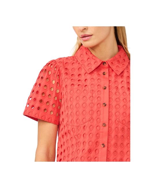 cece short sleeve babydoll dress CeCe Women's Short Sleeve Geo Print Tiered Babydoll Dress, Large